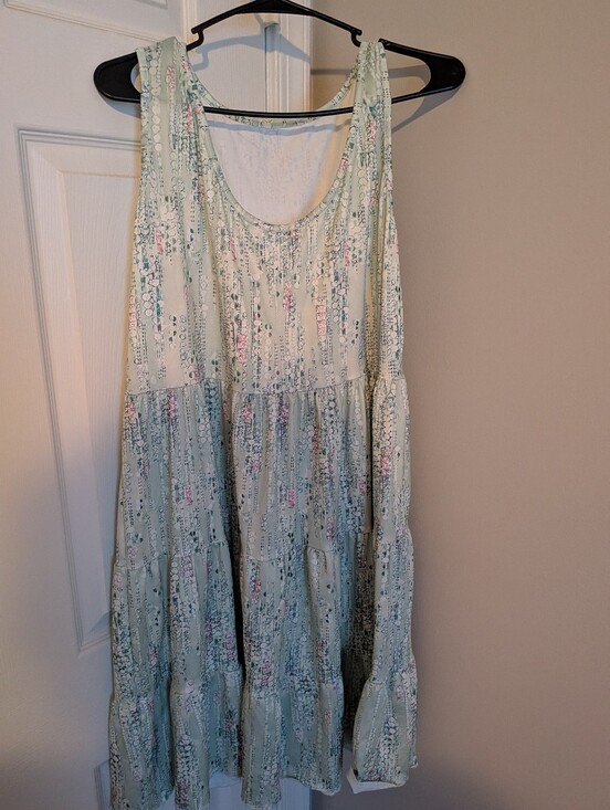 Dresses & Skirts - "Vintage Inspired Boho Tiered Midi Sundress - Groovy Pastel Abract Print.